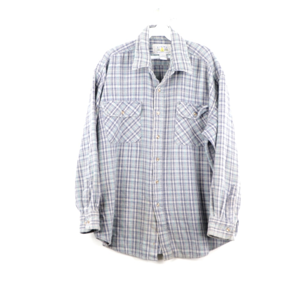 90s Streetwear Double Pocket Plaid Flannel Shirt